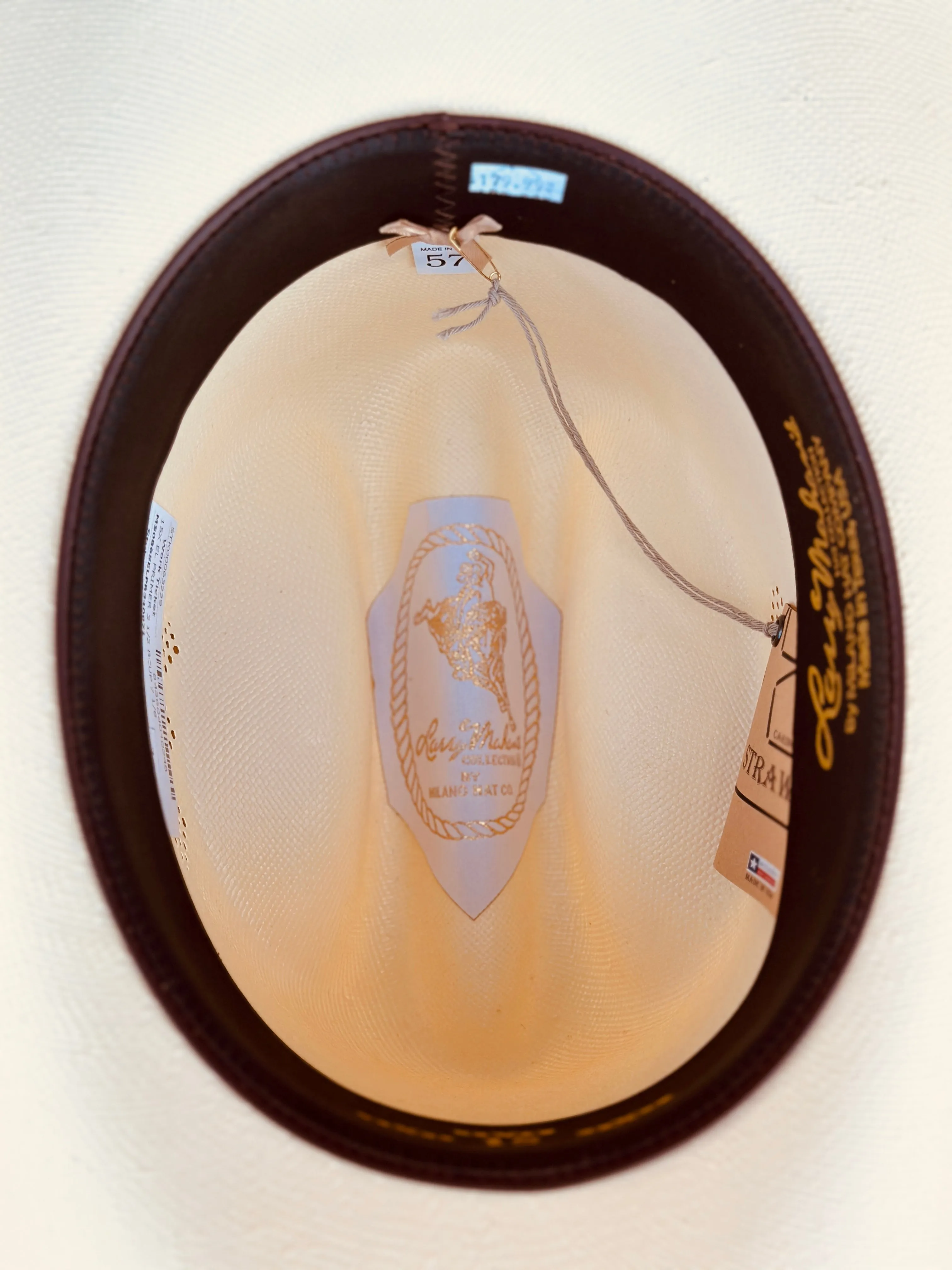 15X Larry Mahan El Primero Straw Hat 3 1/2" BRIM