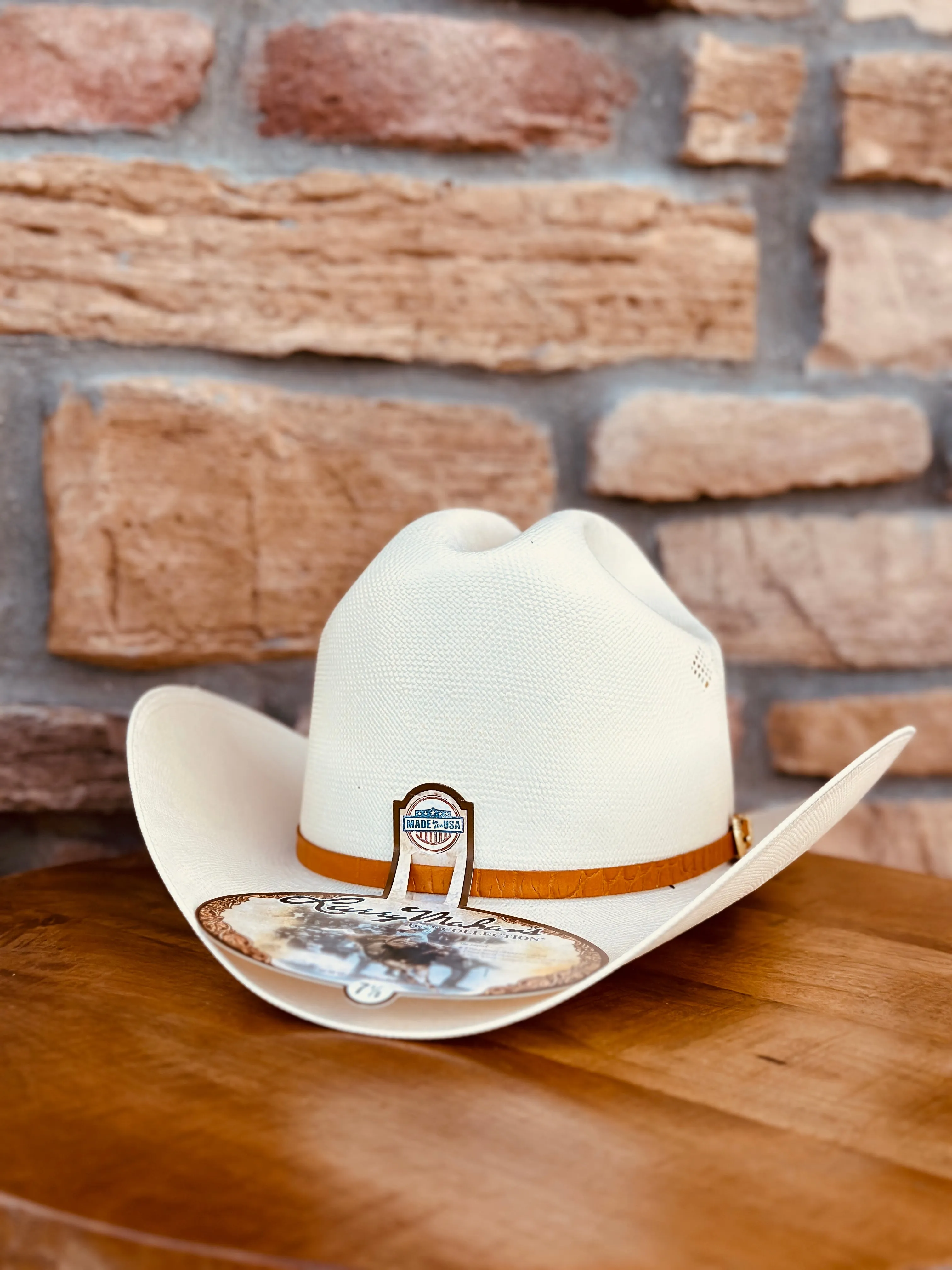 15X Larry Mahan El Primero Straw Hat 3 1/2" BRIM