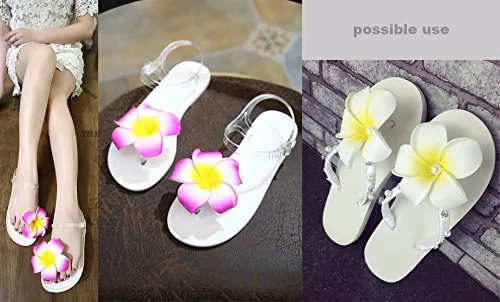 2.5" Hawaiian Hair Flower Clip Hair Barrettes for Women.Hair Buckle 4 Moana Luau Hawaiian Dresses for Women-6pc Hair Clips for Thin Hair,Hair Clips for Girls,Plumeria Hawaii Hair Accessories for Women