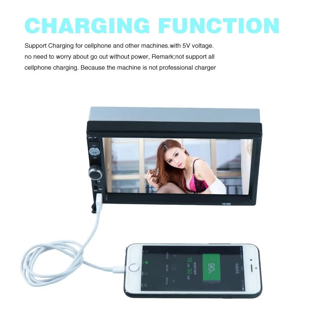 2DIN Car Stereo Bluetooth Rear View Camera Touchscreen USB SD cards