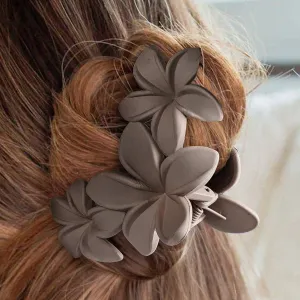 3D Flower Plastic Resin Hair Claw