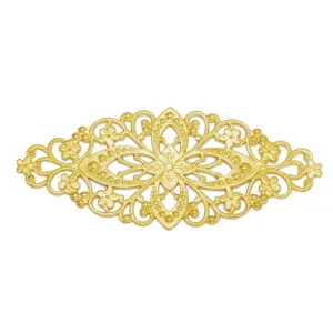 80*35mm Great Brass copper Huapian,DIY Copper Huapian Jewelry Accessories,Brass Hollow Filigree Flower Wraps Connectors,10PCS/lot