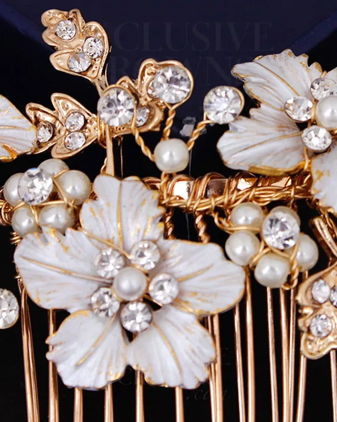 Abbey Floral Hair Comb