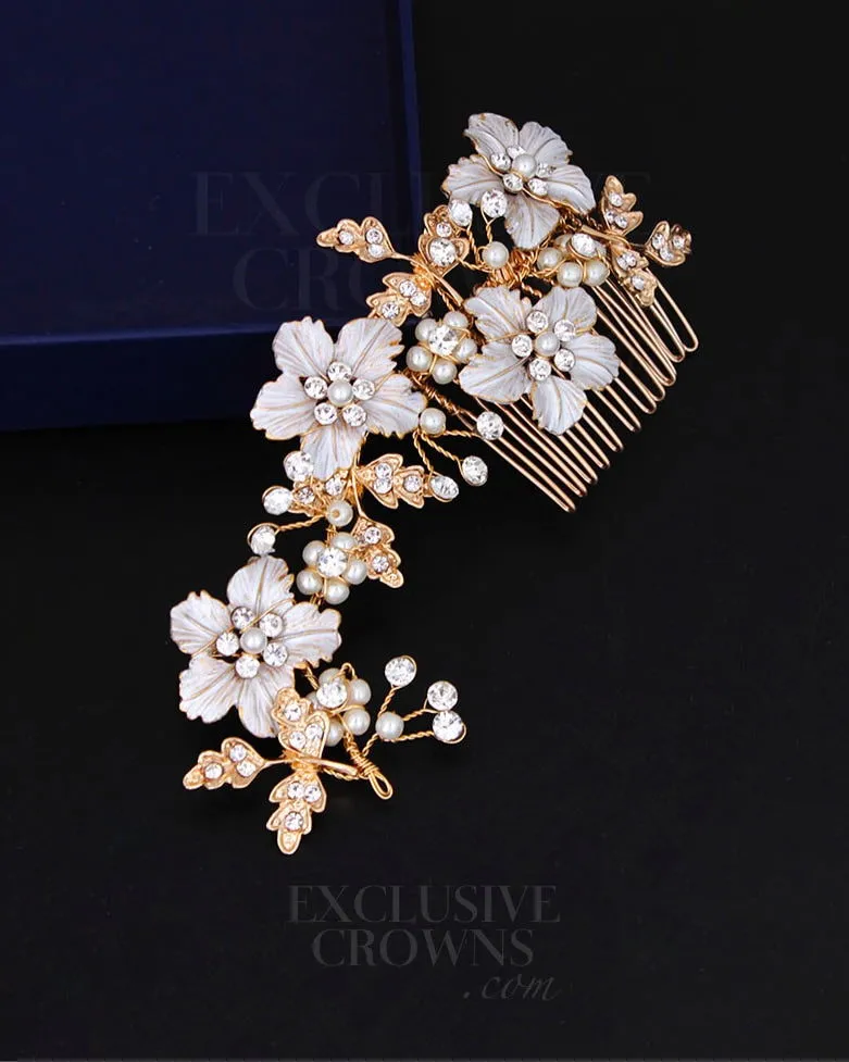 Abbey Floral Hair Comb