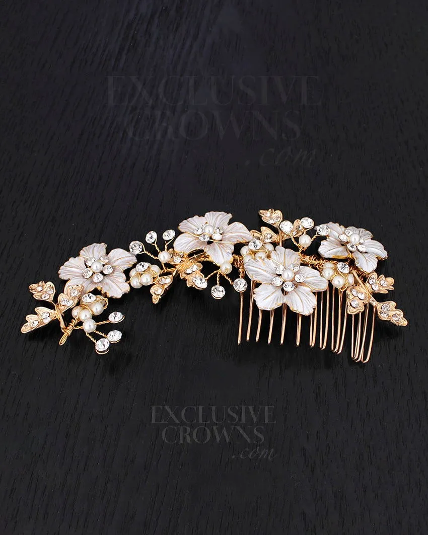 Abbey Floral Hair Comb