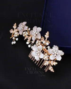 Abbey Floral Hair Comb