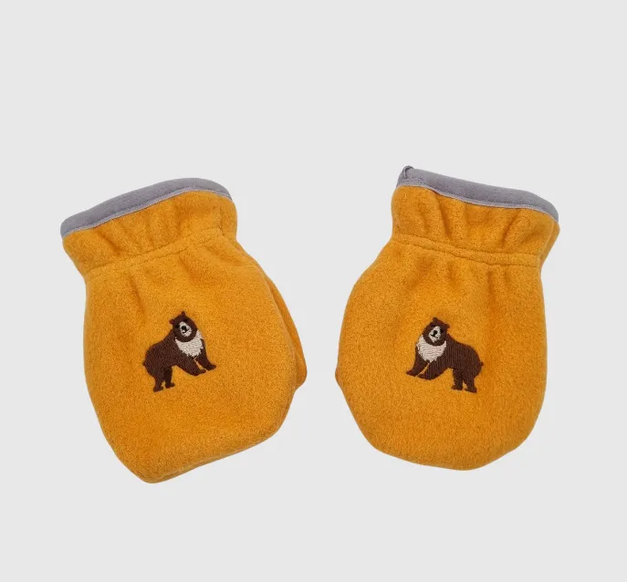 Adventurer Organic Fleece Orange Mitten Bear