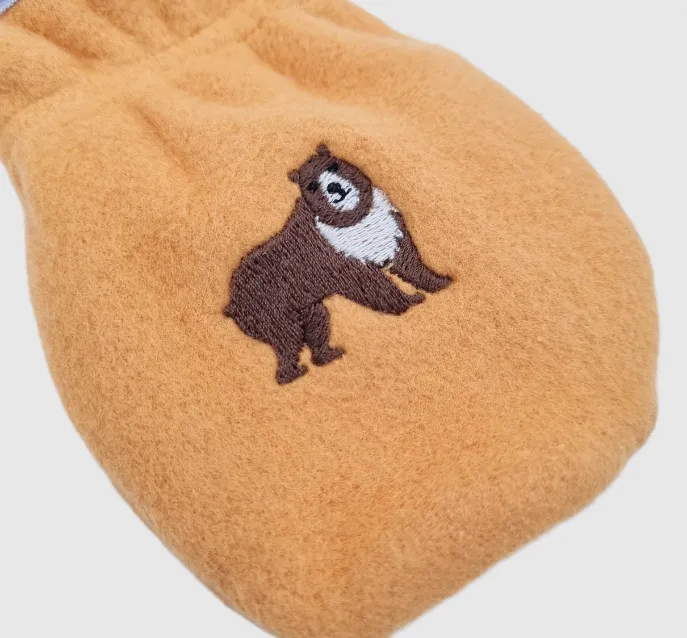 Adventurer Organic Fleece Orange Mitten Bear