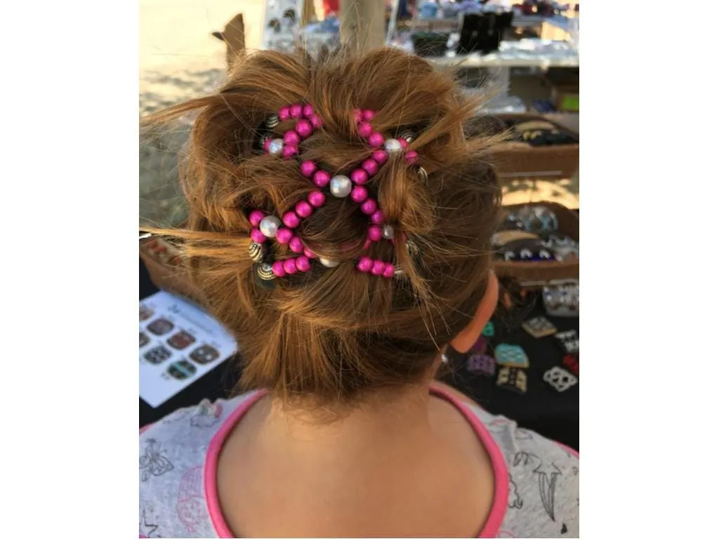 African Butterfly Chameleon Hair Comb - Beada Tube Clear 16