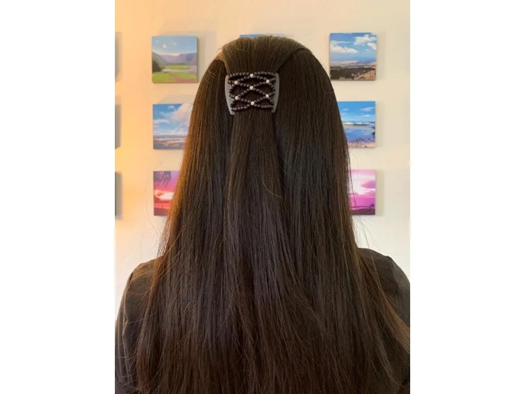 African Butterfly LadyBug Hair Comb - Gray 43