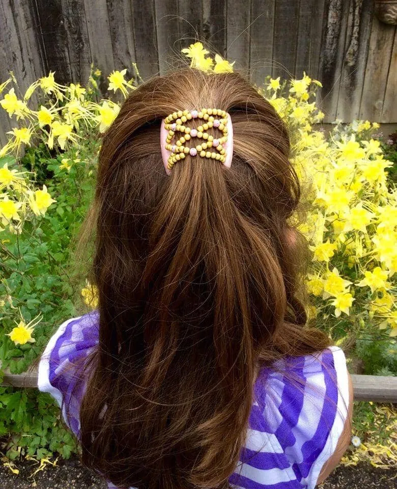 African Butterfly LadyBug Hair Comb - Gray 43