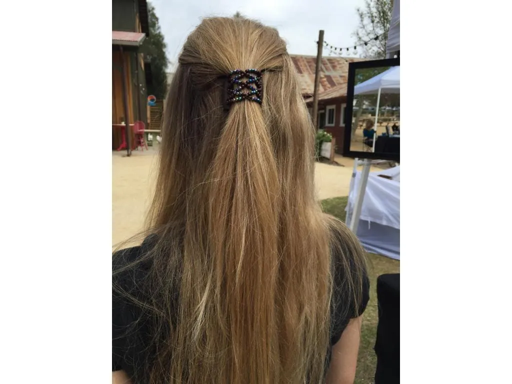 African Butterfly LadyBug Hair Comb - Gray 43