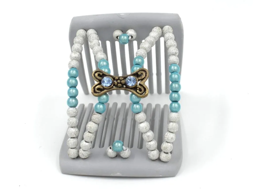 African Butterfly LadyBug Hair Comb - Gray 43
