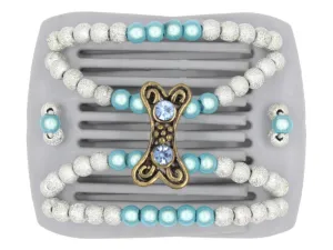 African Butterfly LadyBug Hair Comb - Gray 43