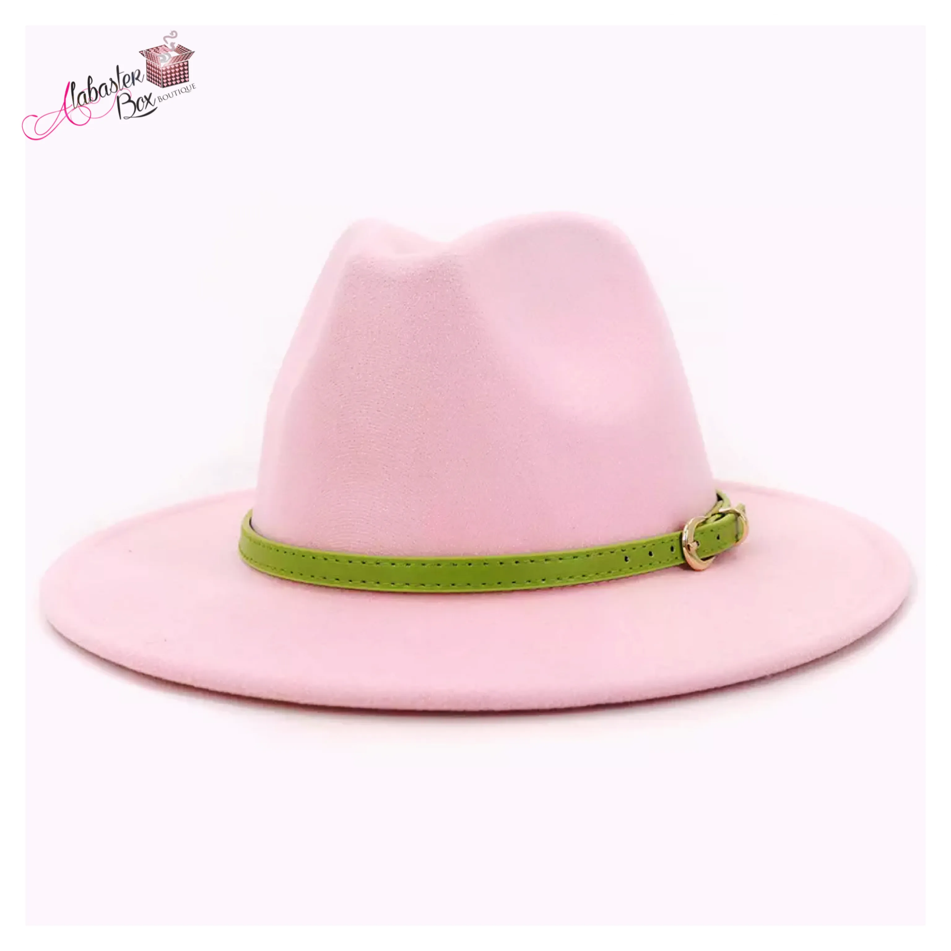 AHEAD Of Them ALL- Pink & Green Hats 💕💚 w/ Green Leather Belt Buckle