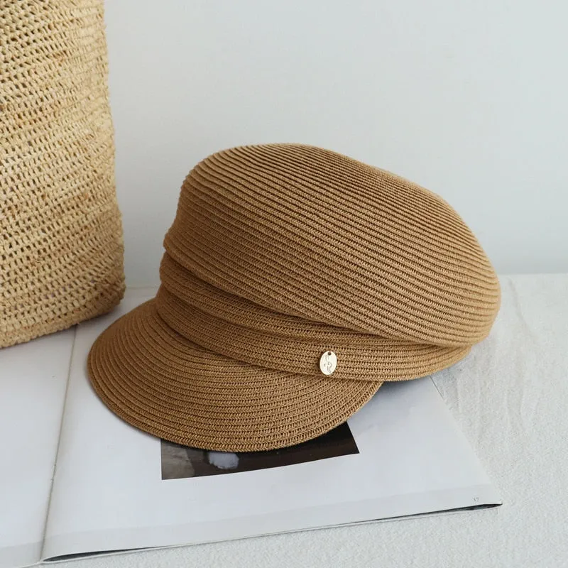 Airi Straw Newsboy Hats