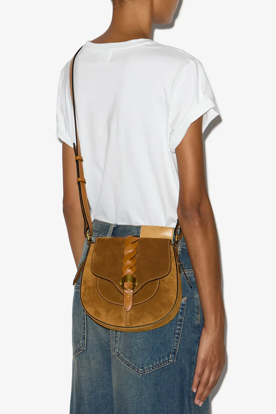 Altay Suede Small Handbag | Cognac