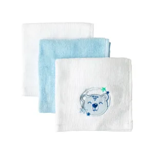 Baby 3 Pack Face Cloth Space Bear