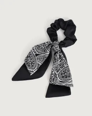Black Bow Scarf Headband