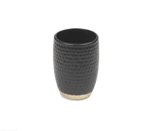 Black Gold Ribbon Crackle Tumbler