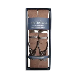 Braces in Brown Box Cloth