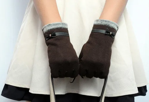brand Fashion Womens Touch Screen Wrist Gloves Mittens For women Warm Winter Gloves