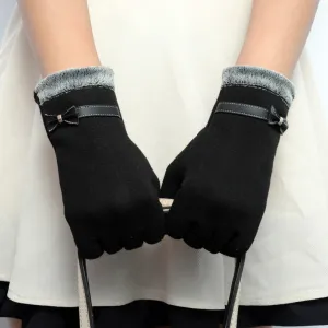 brand Fashion Womens Touch Screen Wrist Gloves Mittens For women Warm Winter Gloves