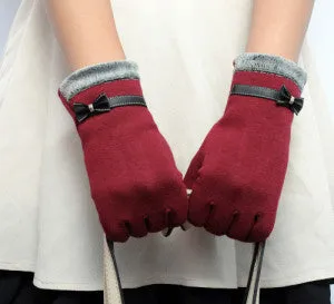 brand Fashion Womens Touch Screen Wrist Gloves Mittens For women Warm Winter Gloves