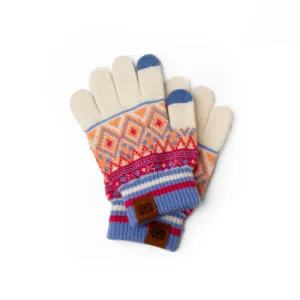 Britt's Knits - Kids Fair Isle Gloves - Coral