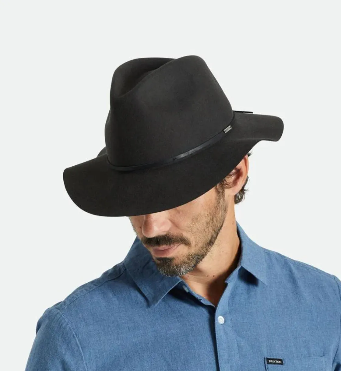 Brixton - Wesley Packable Fedora - Black