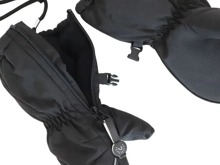 Calikids Kids Waterproof Winter Mittens in Black : Size 2 to 6 Years