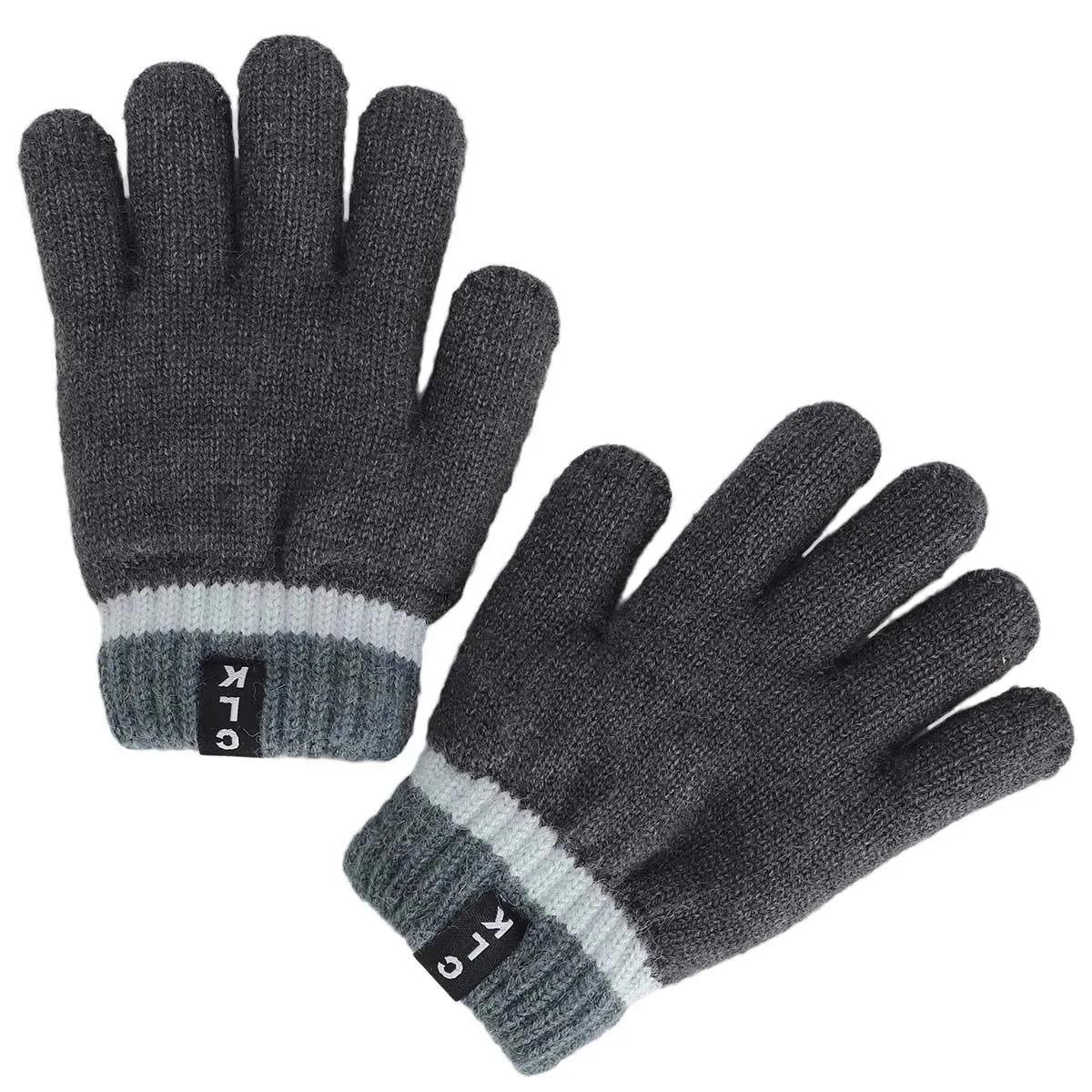 Calikids Knit Gloves - Charcoal Grey