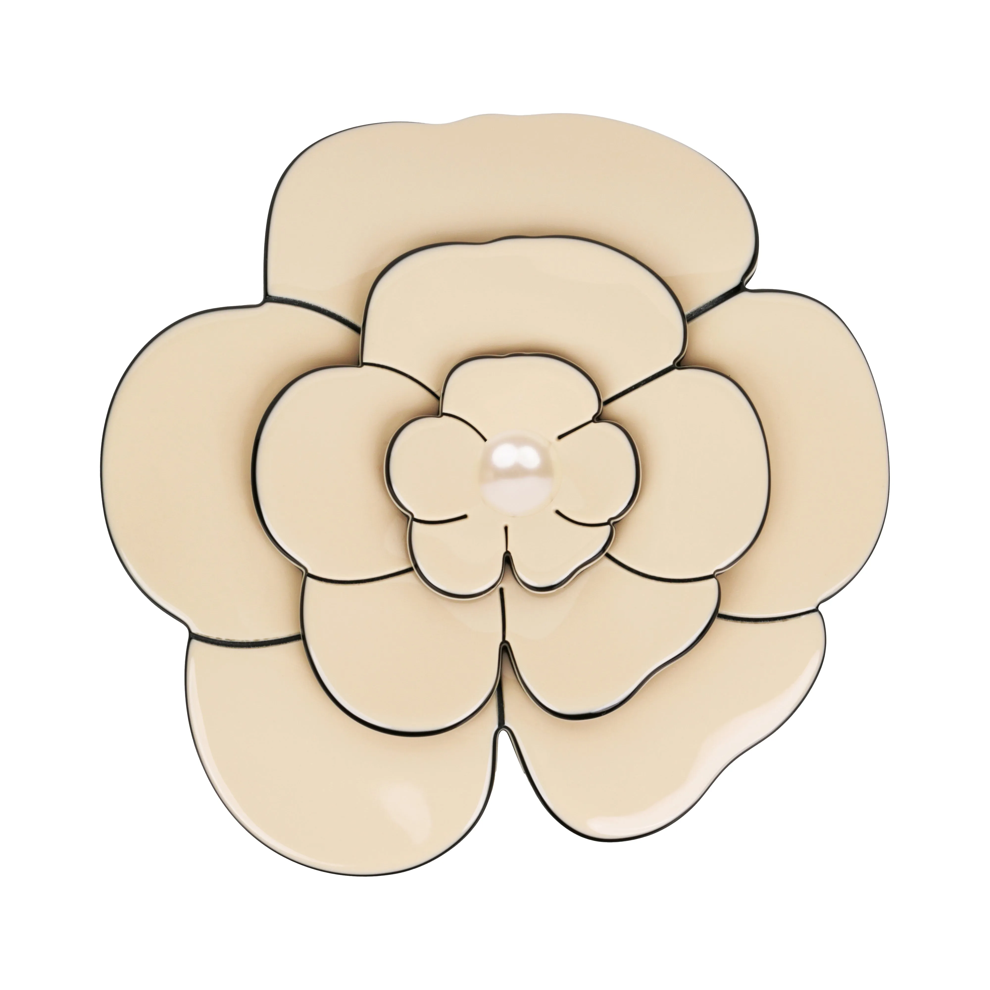 Camellia Pearl Large Ivory Hair Clip