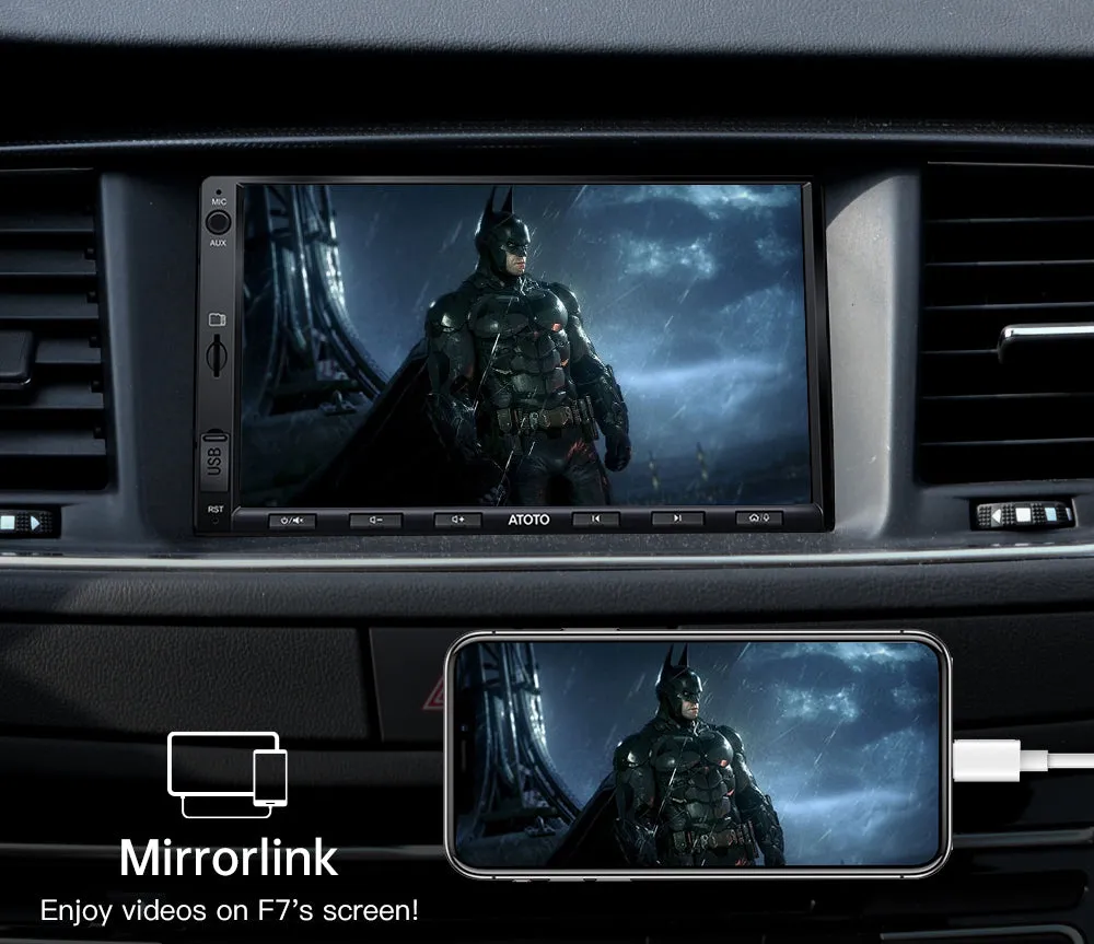 Car Stereo ATOTO F7 WE Wireless CarPlay & Android Auto Bluetooth With Buttons