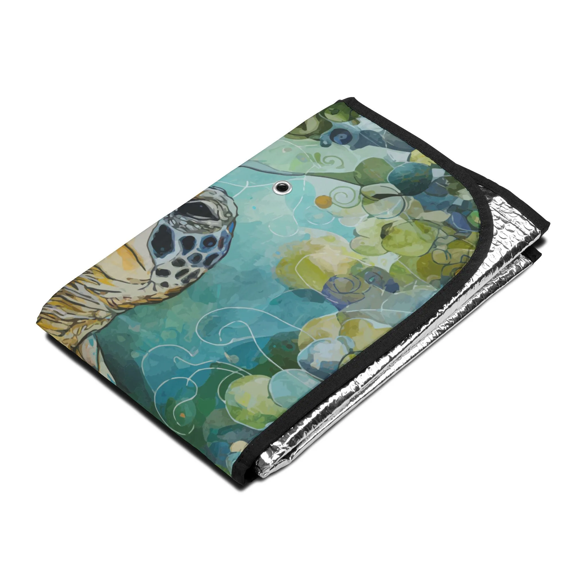 Car Sun Shades - Watercolor Sea Turtle