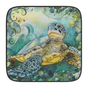 Car Sun Shades - Watercolor Sea Turtle