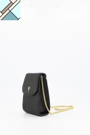 Casey Braid Crossbody Bag Black