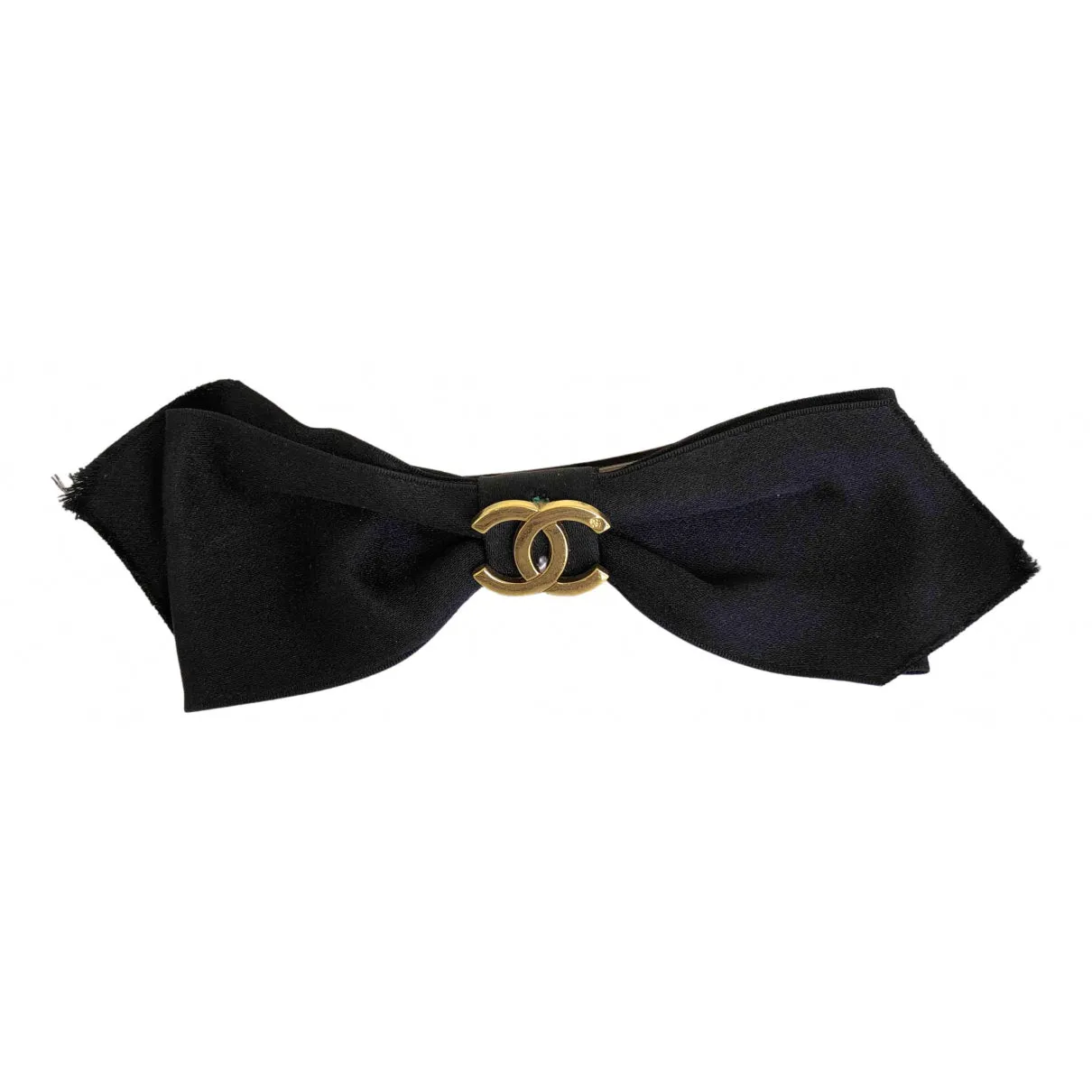 Chanel cc black cloth hair accessories