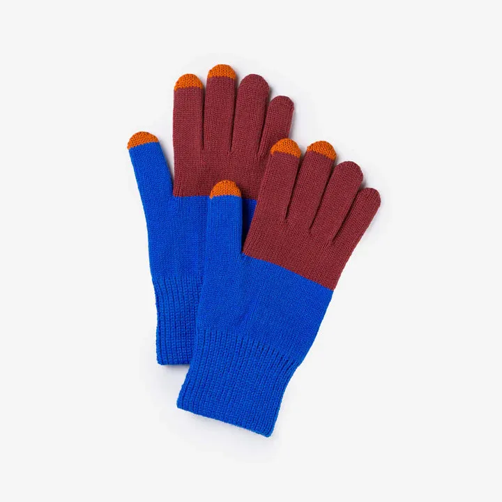 Classic Color Block Touchscreen Gloves