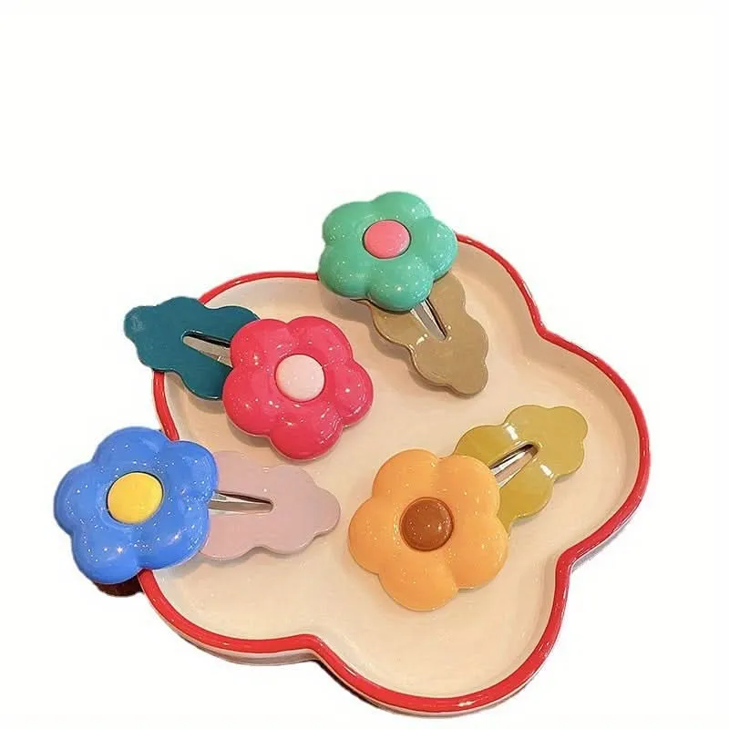 Colorful Resin Flower Hairpin for Women
