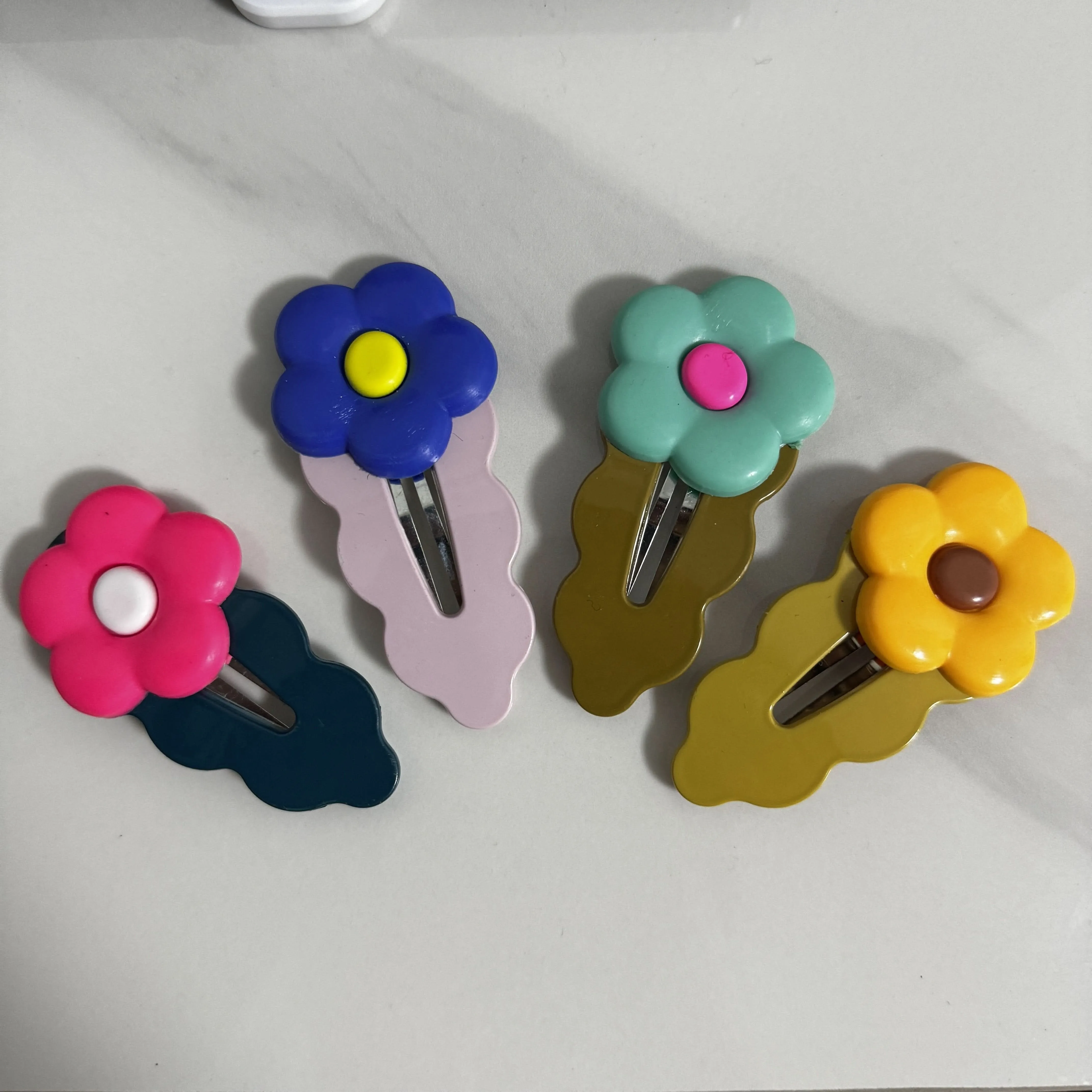 Colorful Resin Flower Hairpin for Women