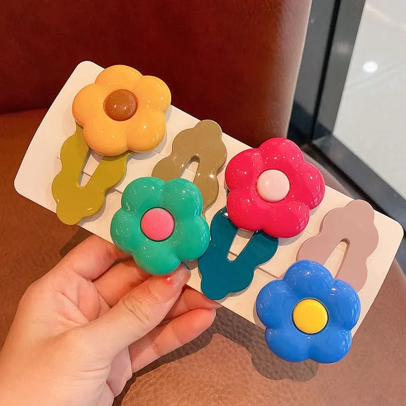 Colorful Resin Flower Hairpin for Women