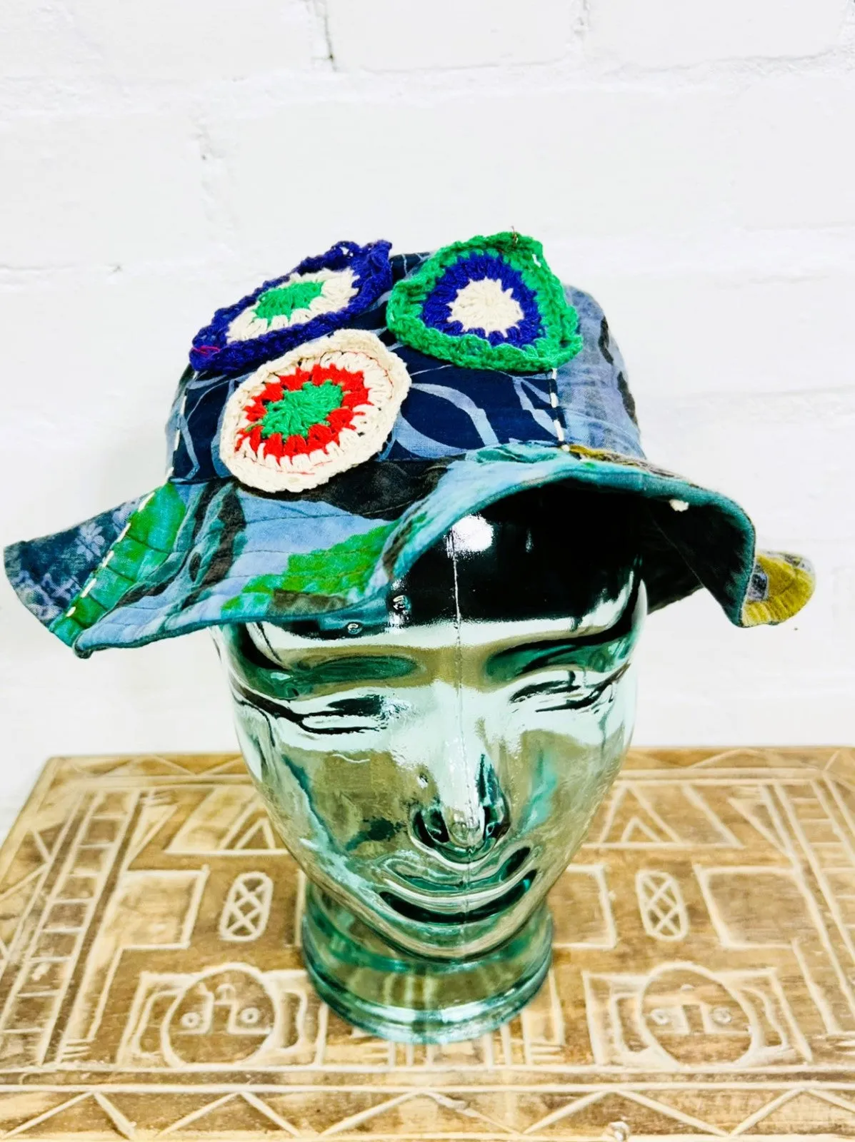 Cotton Embroidered Patch Sun Hat