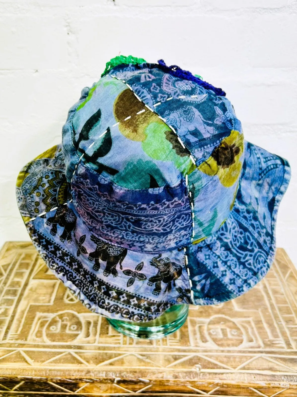 Cotton Embroidered Patch Sun Hat