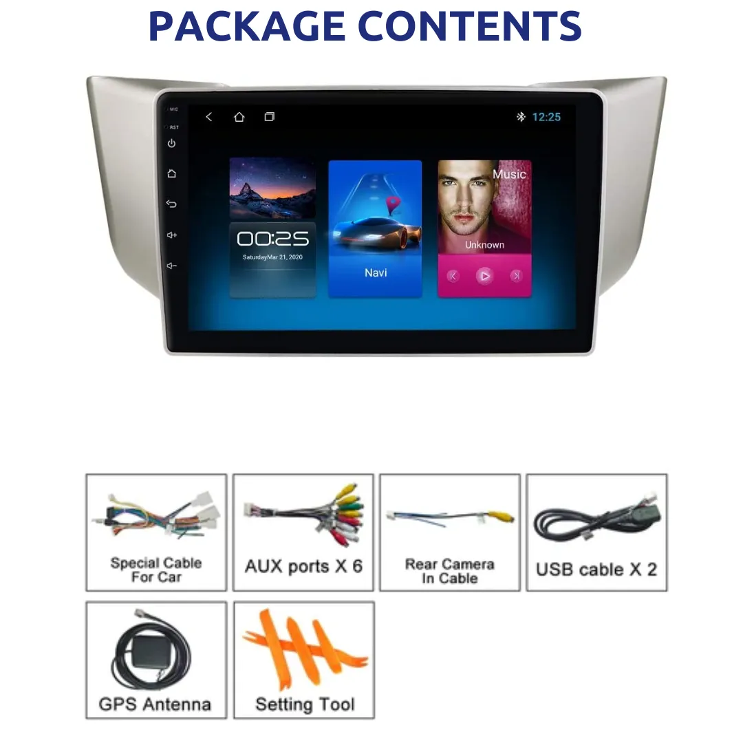 Daiko Car Stereo Carplay Android Auto For Toyota Harrier Lexus RX 2003-09