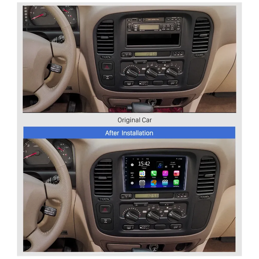Daiko Car Stereo Carplay Android Auto For Toyota Landcruiser J100-101 1998-2002