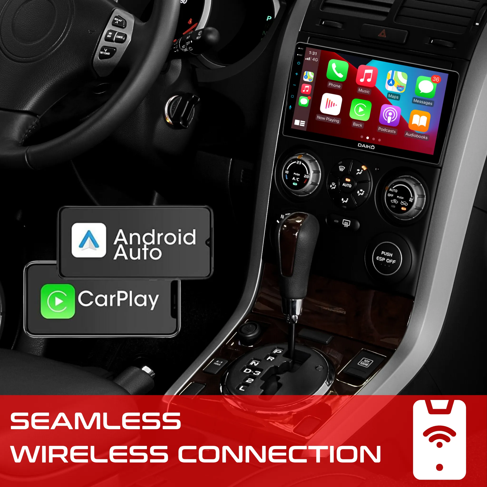 Daiko Car Stereo Wireless Carplay Android Auto For 2020 Mitsubishi ASX 2020 