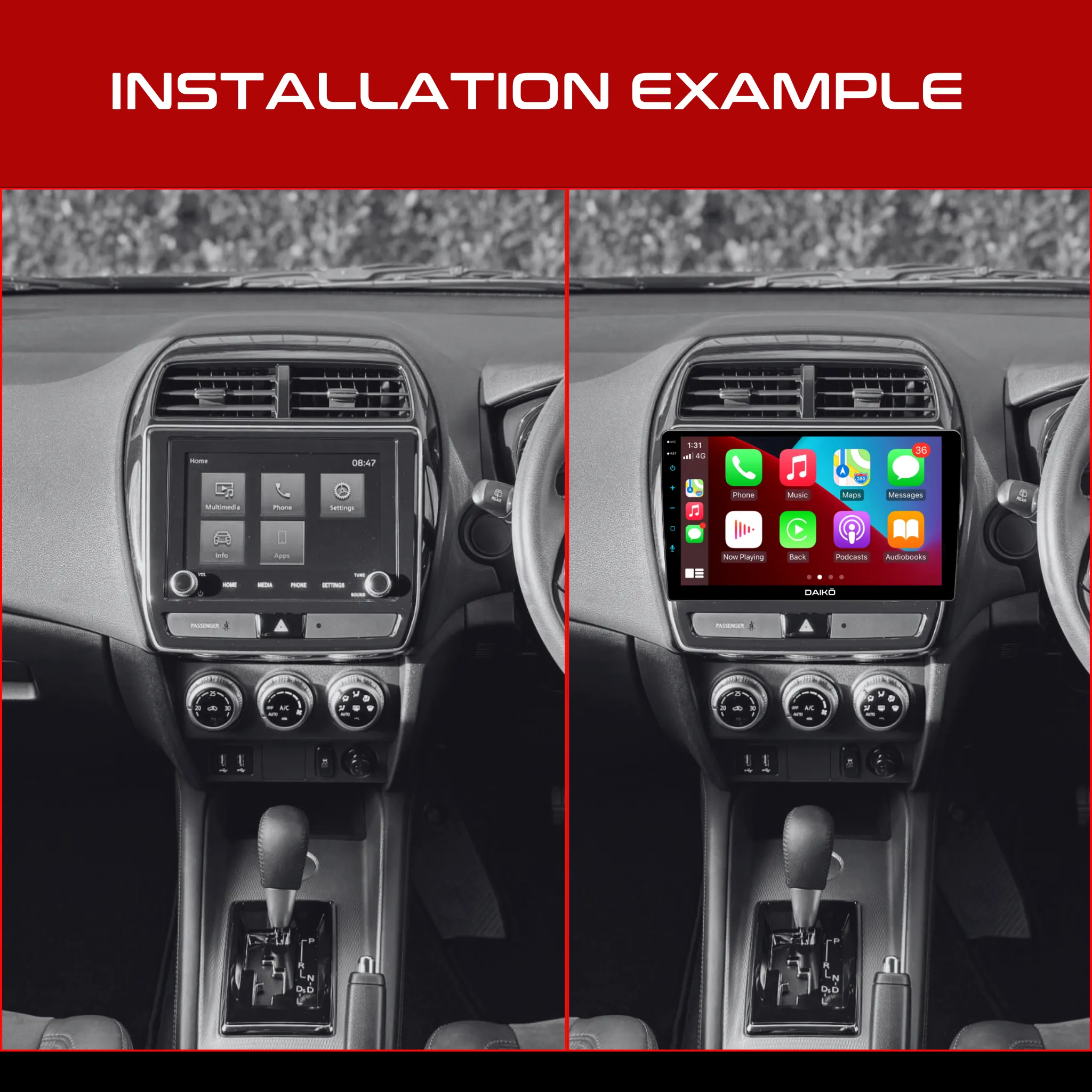 Daiko Car Stereo Wireless Carplay Android Auto For 2020 Mitsubishi ASX 2020 