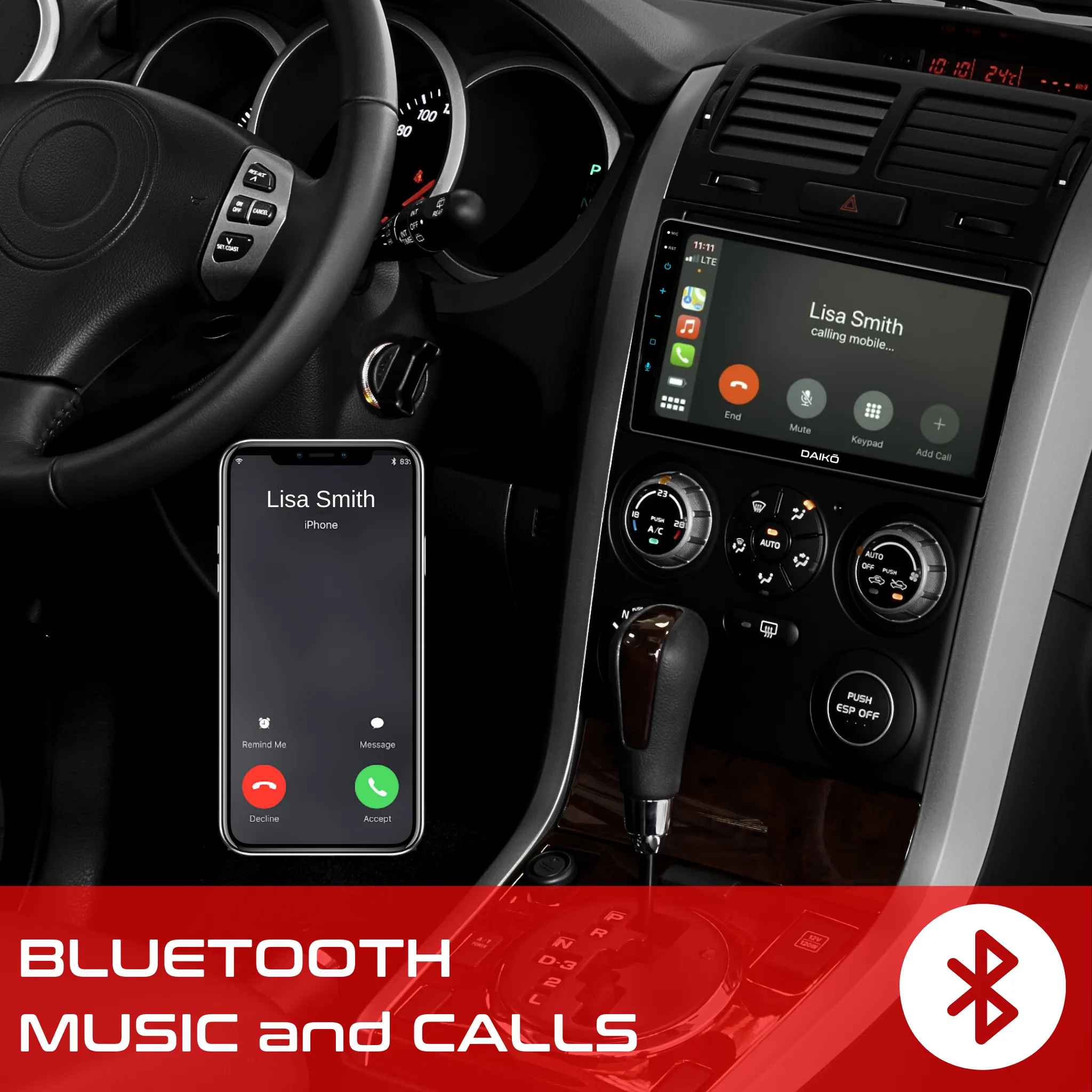 Daiko Car Stereo Wireless Carplay Android Auto For 2020 Mitsubishi ASX 2020 