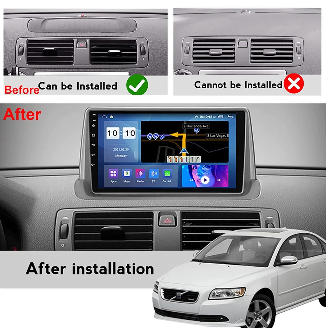 Daiko Car Stereo Wireless Carplay Android Auto For Volvo S40 C30 C70 2004-2012